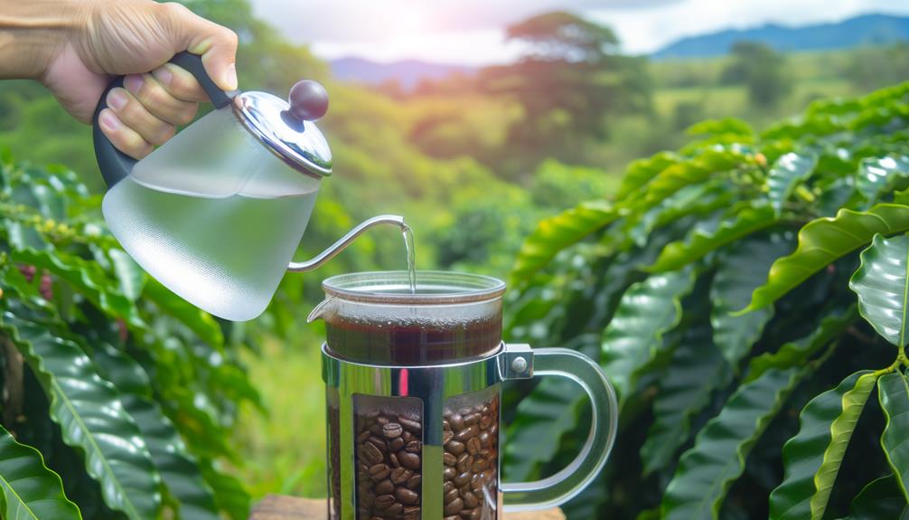 brewing organic coffee beans