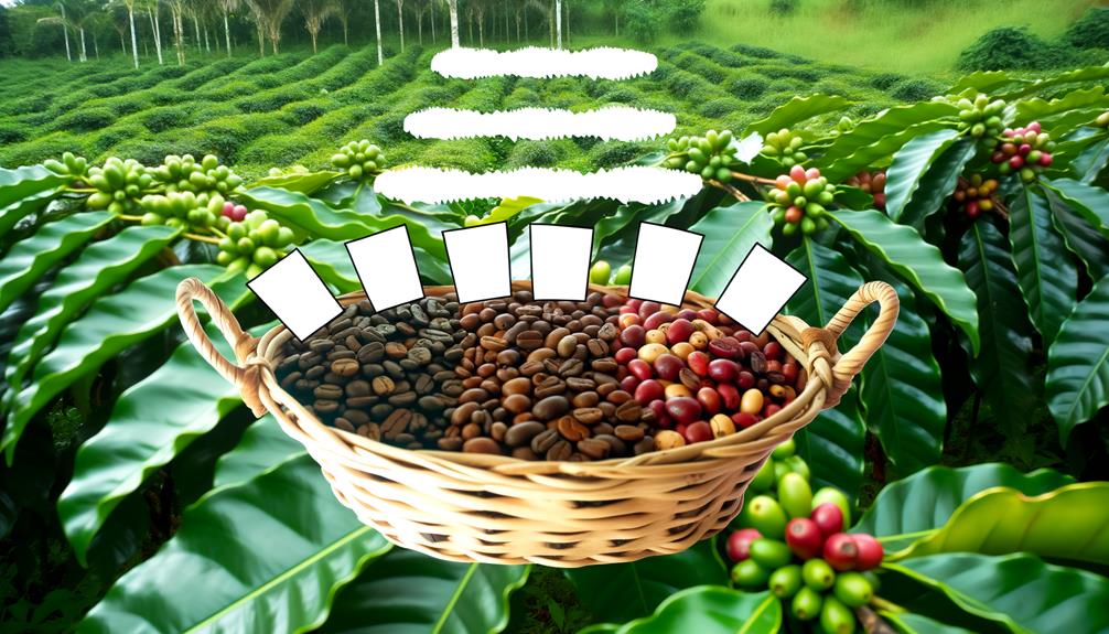 diverse fairtrade coffee selection
